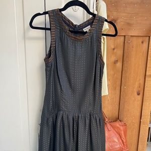 The Odells Blue and Gold Cocktail Dress